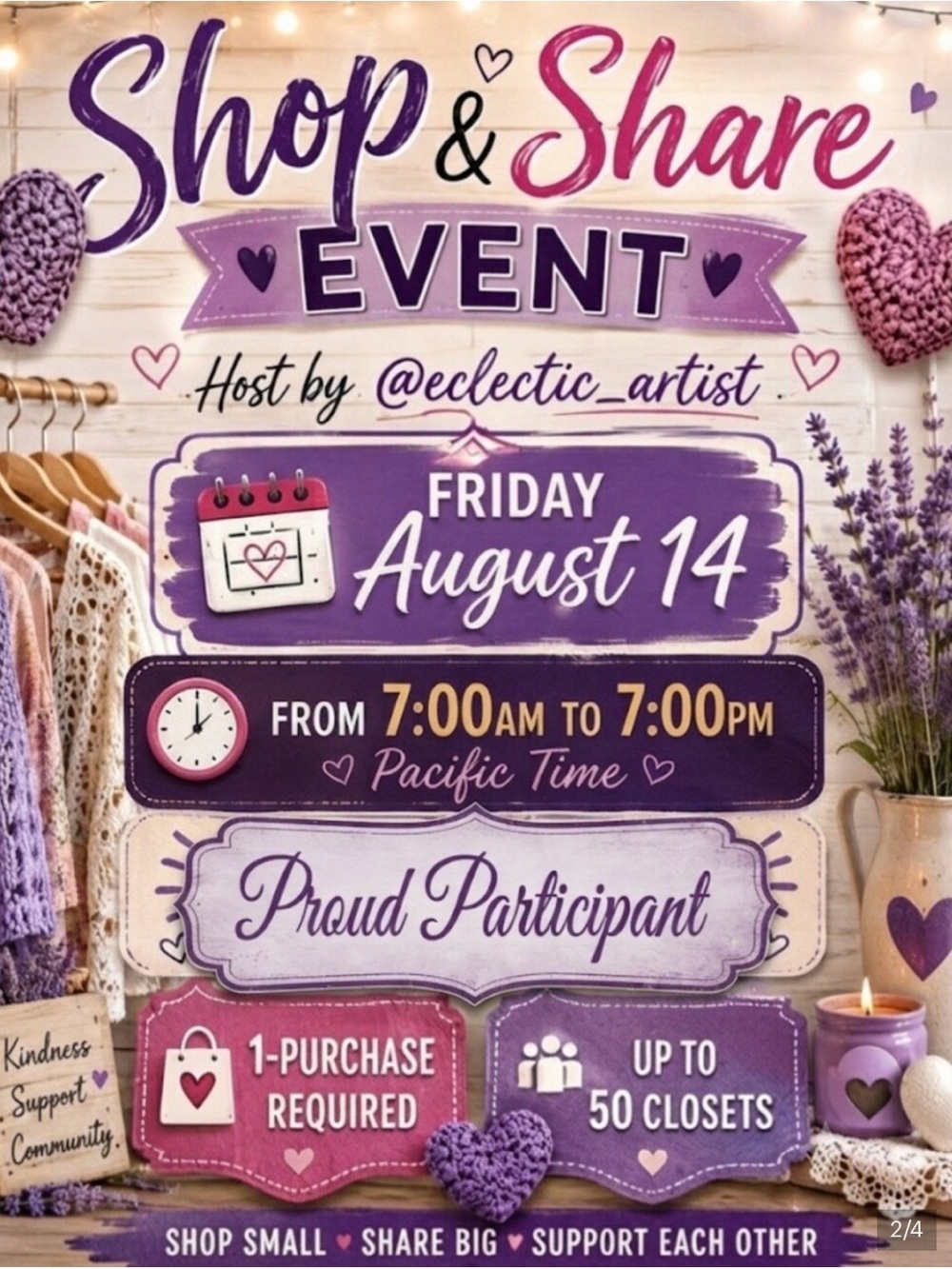 Shop & Share Event Participant